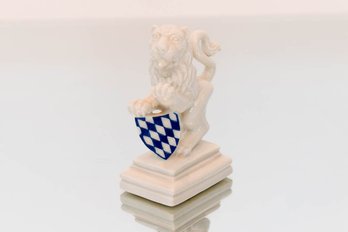 3.5' Vintage Nymphenburg  Porcelain Heraldic Lion