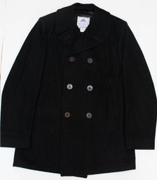 US Navy Men's Black Pea Coat Size 44XLLakes