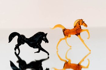 3.5' Glass Horse Figurines