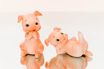 3' Lefton Porcelain Pig Figurines