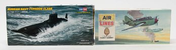 Russian Navy Typhoon Class And Airlines Fairey Gannet 1:72 Model Kits