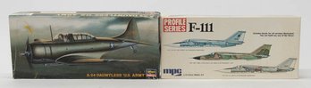MPC F-11 And Hasegawa A-24 US Army Dauntless 1:72 Model Kits