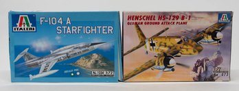Italeri German Ground Attack Plane And F-104 A Starfighter 1:72 Model Kits