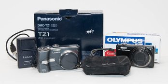 Olympus Stylis Epic And Panasonic Lumix TZ1 Digital Cameras
