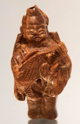 Chinese Carved Wood Male Figure. Late Qing Dynasty Or Early Republic Period 1900-1920 *appraised