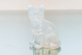 3.5' Fenton Crystal Velvet Cat