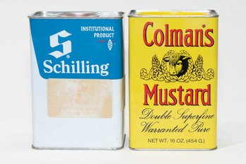Vintage Colman's Mustard And Schilling Tins