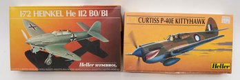 Heller Curtiss Kittyhawk And Heinkel He 112 1:72 Model Kits