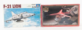 Revell Northrop Snark SM-62 And Italeri F-21 Lion 1:72 Model Kits