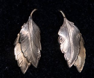 1/20 12k Gold Filled Leaf Clip-on Earrings 5.51g