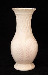 7.5' Belleek Irish Pink Shell Vase