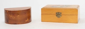 Vintage Wooden Vanity Trinket/jewelry Boxes