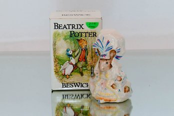 1981 Beswick Beatrix Potter Lady Mouse 3.75'  With Original Box