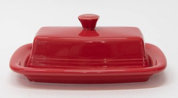HLC Fiesta Red Butter Dish