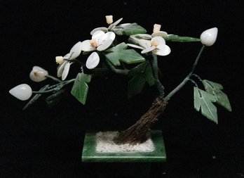 Chinese Late Republic Hardstone Flowering Tree Sculpture