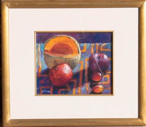 Still Life Pastel Signed Stone