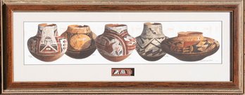 Michael C . McCullough Untitled Still Life Watercolor Santa Ana, Cochiti, Zia, Acoma, Hopi
