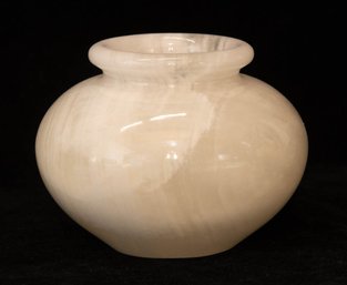 Opalescent  Marble Stone Low Vase