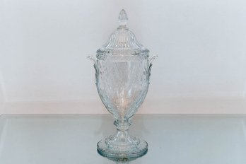 10' Cambridge Clear Footed Urn With Lid
