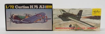 Heller Messerschmitt 163 Komet And Curtiss H.75 A3 1:72 Model Kits