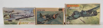 Matchbox Junkers Ju188, Revell Curtiss Hawk And Airfix Thunderbolt 1:72 Model Kits