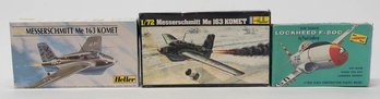 Heller Messerschmitt 163 Komet And Lindberg Lockheed F-80C 1:72 Model Kits