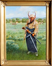 2005 'The New Rifle' Oil On Canvas Signed R.F. Morgan