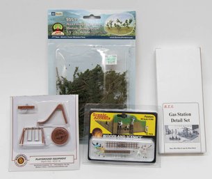 Train Set Accessories Include Farm Animals And Gas Station