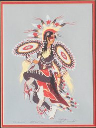 Woody Crumbo 'Tail Dancer' Artist Proof Signed