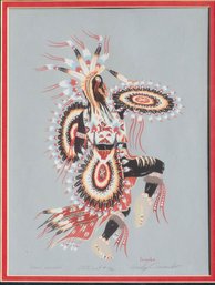 Woody Crumbo 'Crow Dancer' Artist Proof Signed