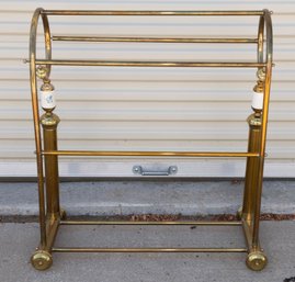 Victorian Brass Quilt Rack