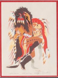 Woody Crumbo ' Buffalo Dancer' Artist Proof Signed