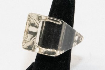 Clear Acrylic Fashion Ring Size 6