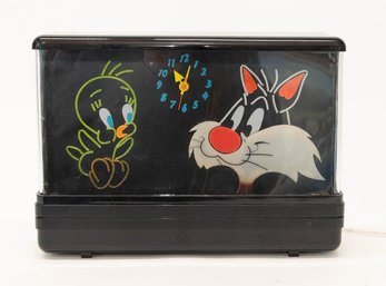 Vintage Tweety And Sylvester Neon Light Clock
