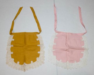 Vintage Gold And Pink Maids Aprons