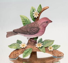 The Danbury Mint Porcelain Purple Finch Bird Figurine