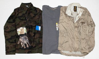Men's Starter Came Pullover, Realtree Thermal, Hunting Gloves And Browning Jacket New With Tags Size Medium
