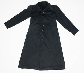 Girl's Silk Lined Black Dress Coat