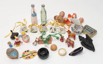 Miniatures Lot Includes Fanta Bottle, Sad Iron And Paint Palette