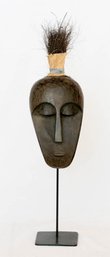 Small African Wood Mask Decor  Tribal Hand Crafted