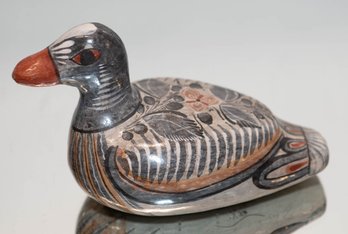 Solis Ceramics Mexico Hand Painted Ceramic Duck