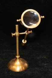 English Brass Magnifying Lens And Stand Circa 1890-1910 *appraised