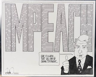 2/98 Vaughn The Review ' Impeach' Clinton Political Cartoon