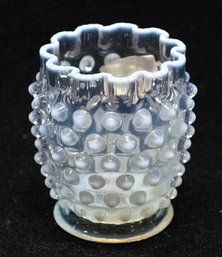 Epson Glass Moonstone Hobnail Dew Drop Spooner Vase