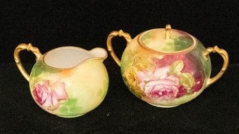 1910s Limoges Coronet Cream And Sugar