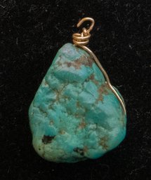 Chunky Stone Turquoise Pendant