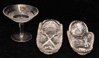 Crystal Relish Dishes And Compote