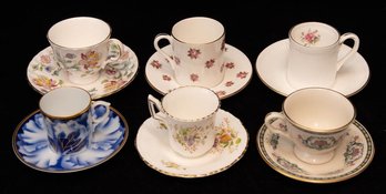 Collection Of 6 Danbury Mint Demitasse Cups And Saucers