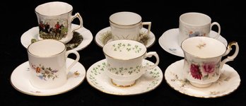 Collection Of 6 Danbury Mint Demitasse Cups And Saucers