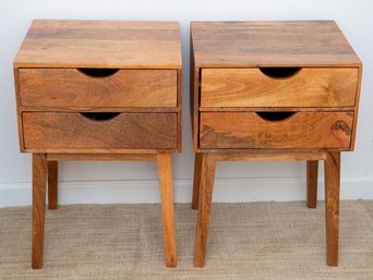 Nordic Designed Wood Bedside Tables With Drawer